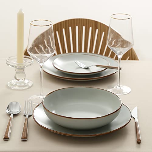 Brasa Stoneware 16 Piece Modern Dinnerware Set