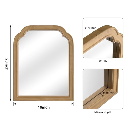 Wood Frame Wall Mirror Decor for Entryway