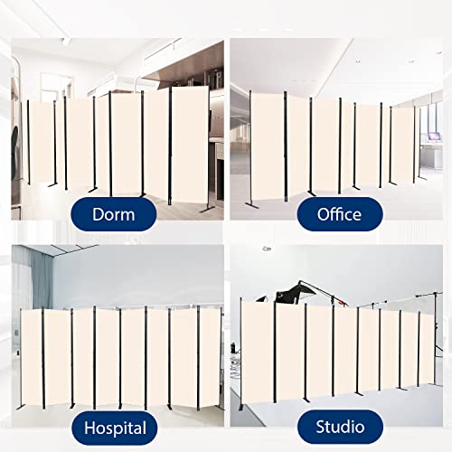 8 Panel Wide Room Divider Wall Screen for Room Separation