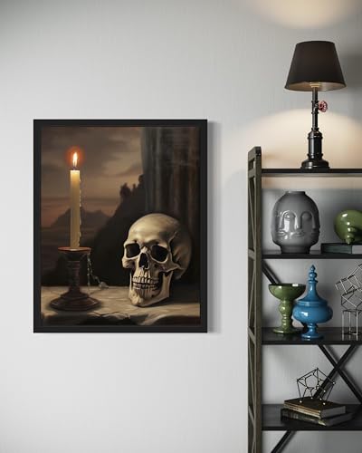 Skull and Candle Poster Art Print