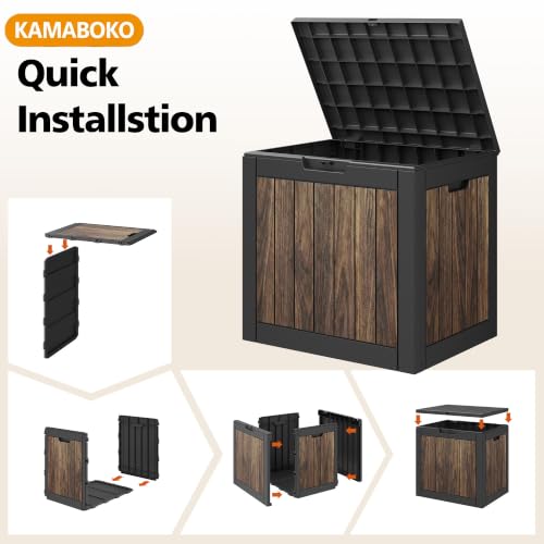 35 Gallon Outdoor Storage Box Waterproof Deck Box for Patio