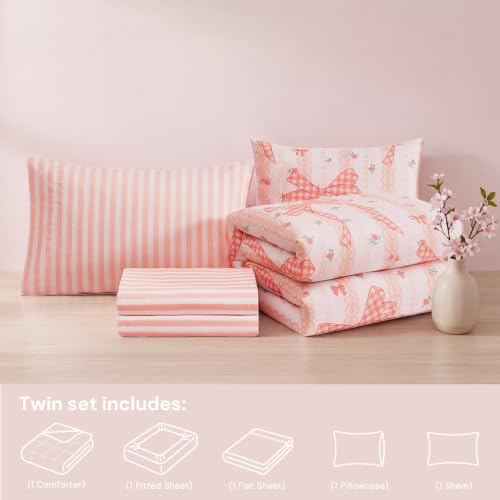 Twin XL Comforter Set with Sheets for Girls