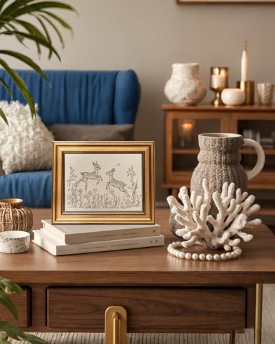 Vintage Gold Framed Wall Art for Living Room
