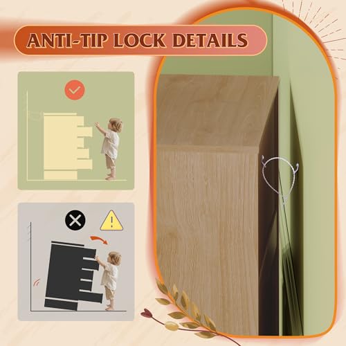 Fluted Dresser for Bedroom with 5 Drawers