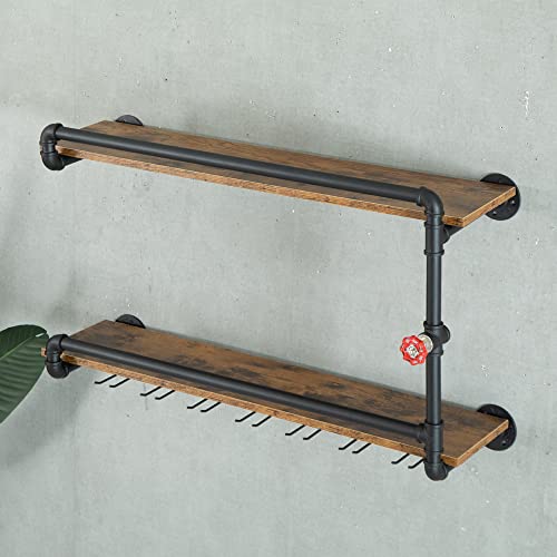 Wine Rack Wall Mounted 2 Tier