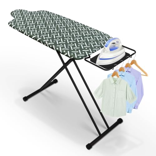 Extra Large Ironing Board with Hang Rail and Iron Rest 64" L x 20" W x 38" H