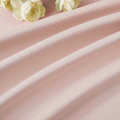 Elegant Pink Pleated Curtains 120 Inches Long for Hall Windows (2 Count)
