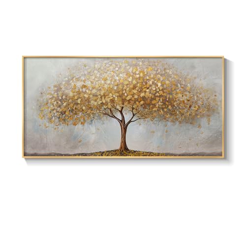 Large Framed Gold Tree of Life Wall Art for Living room
