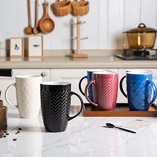 20 oz Large Coffee Mugs Set of 6 (6 Count)