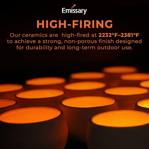 Emissary 13 in. Large Ceramic Floor Planter with Drainage