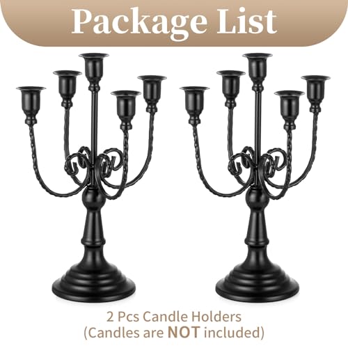 Black Candelabra Candle Holder