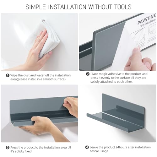 Adhesive Floating Shelves for Wall No Drilling