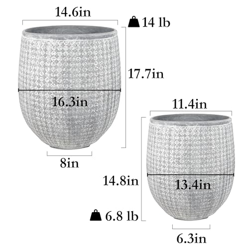 12" and 14.5" Round Planters (2 Count)