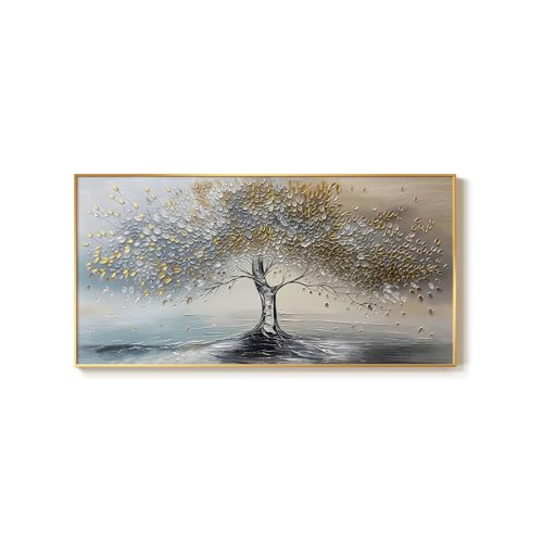 Large Gold Framed Tree of Life Wall Art for Living Room