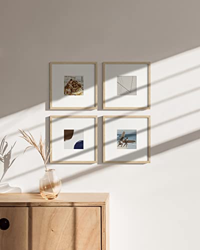 Beige Oak Wood 10x10 Picture Frames (4 Count)