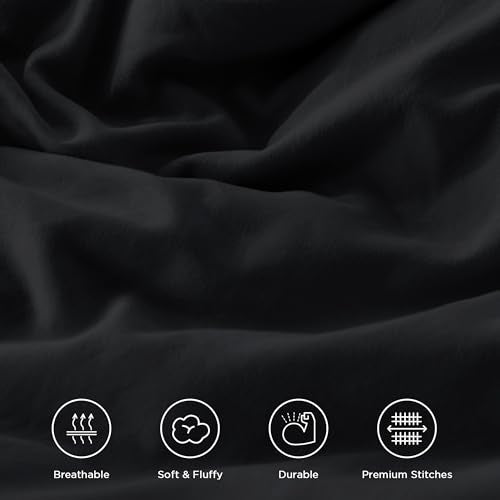 Black Ruffle Oversized King Comforter Set