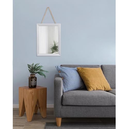 Rectangular Wall Mirror Wood Framed Small Hanging Mirrors