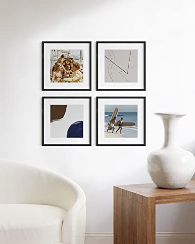 Black Square Frames Set of 4 (4 Count)