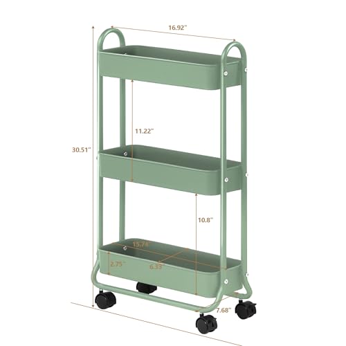 Slim Rolling Storage Cart