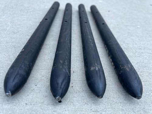 12" Round Steel Concrete Form Stakes with Nail Holes (5 Count)