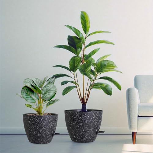 12/10/9 inch Self Watering Pots for Indoor Outdoor Plants, Set of 3 (3 Count)