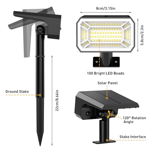 Solar Spot Lights Outdoor (4 Count)