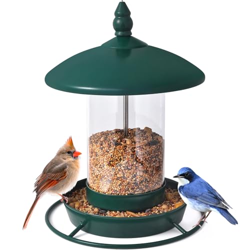 Metal Roof Bird Feeder for Outdoors