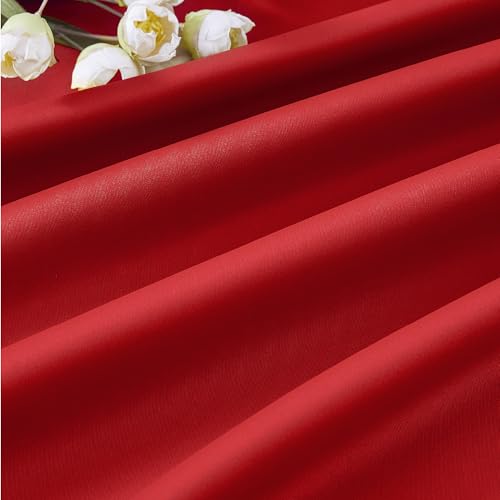 Red Window Curtain Panels 96 Inches Long 2 PCs (2 Count)