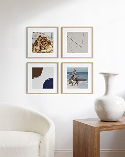 Beige Oak Wood 16x16 Picture Frames (4 Count)