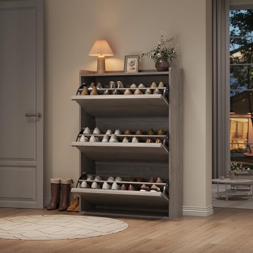Shoe Cabinet with 3 Flip Drawers