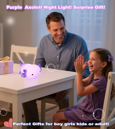 Axolotl Squishy Silicone Night Light
