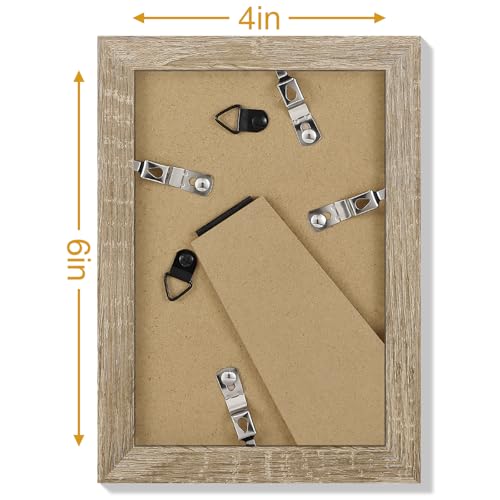 4x6 Picture Frames Set of 9 for Wall Mount & Tabletop (9 Count)
