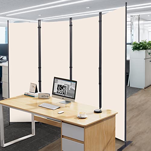 Room Divider 4 Panel Folding Privacy Screens with Wider Feet