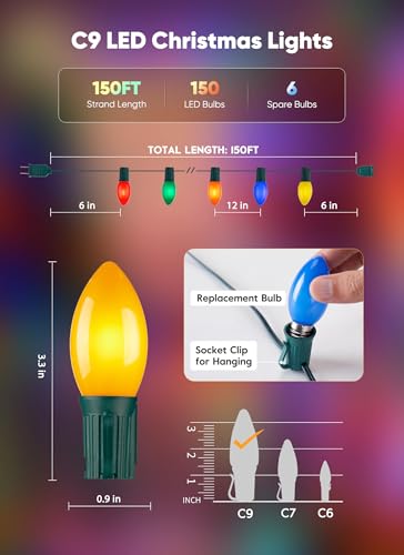 150Ft Christmas Lights Outdoor (150 Count)