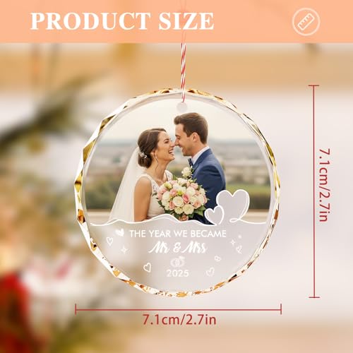Personalized First Christmas Married Ornaments 2025