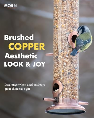 Bird Feeders for Outdoors 15" 4 Ports Chew