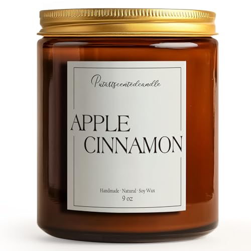 Cinnamon Apple Scented Candle for Home (14 Ounce)