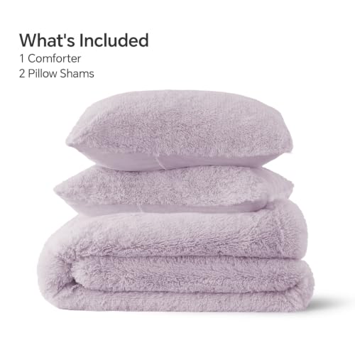 Lavender Fluffy Comforter Set Queen