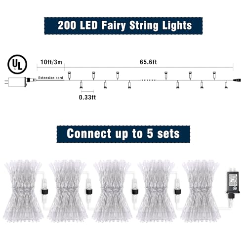 66FT 200 LED String Lights Indoor