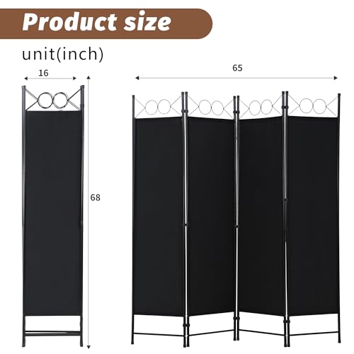 4 Panel Folding Room Divider (4 Count)