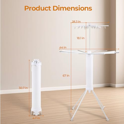4 Legged Clothes Drying Rack Foldable
