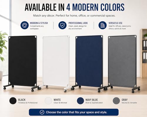 Rolling Room Divider with Wheels