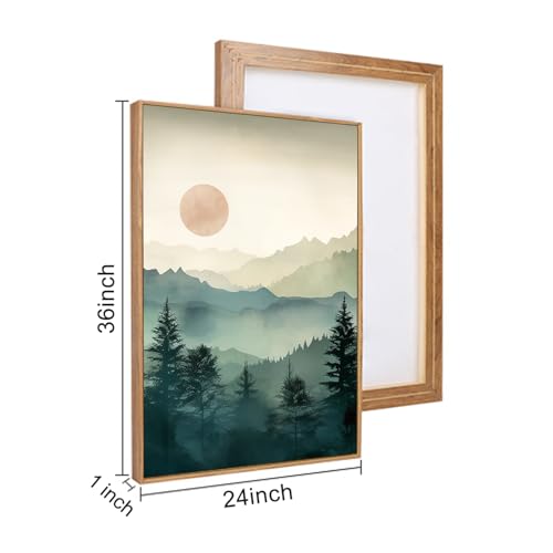 Large Boho Mountain Framed Wall Art Set (50 Count)