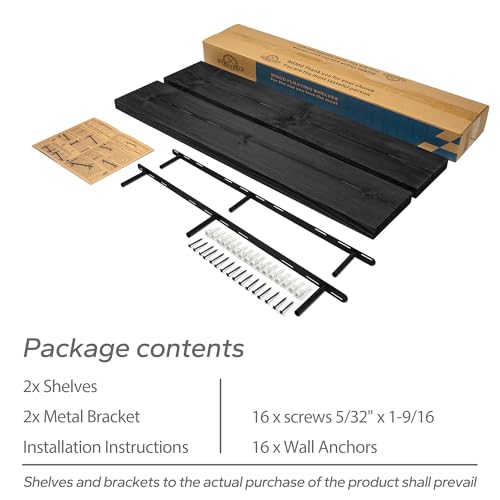 Wood Floating Shelves for Wall 42 inch Set of 2