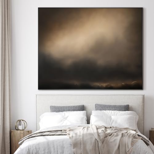 60"x72" Extra Large Framed Wall Art Golden Sunset Cloud