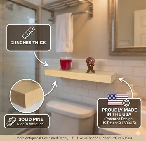 18 inchWooden Wall Shelves for Bedroom
