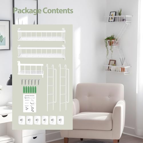 Fire Escape Wall Shelf White (3 Count)