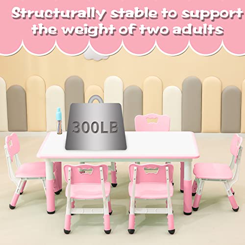 Children's Table and Chair Set Suitable for Boys and Girls Age 2 (7 Count)