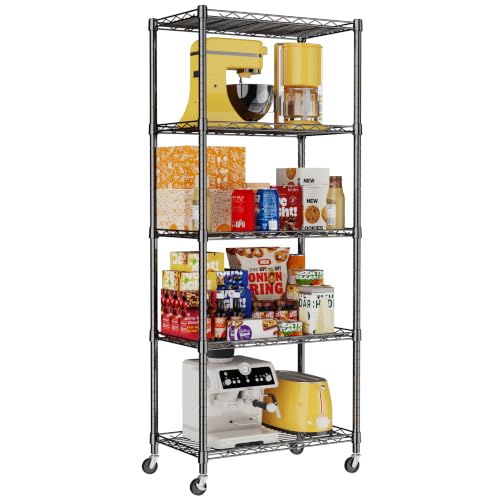 5 Wire Shelving Metal Storage Rack Adjustable Shelves