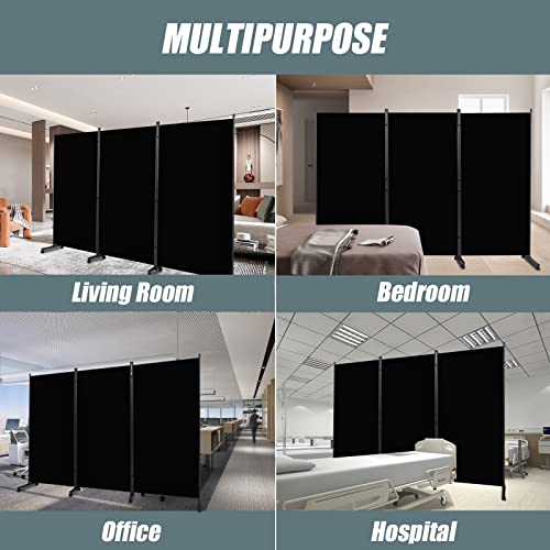 Room Divider 102'' Wide Folding Privacy Screen